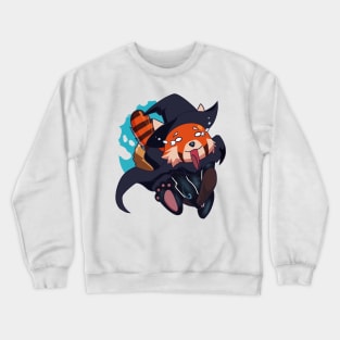 How Do You Stop This Thing!? - Red Panda Witch Crewneck Sweatshirt